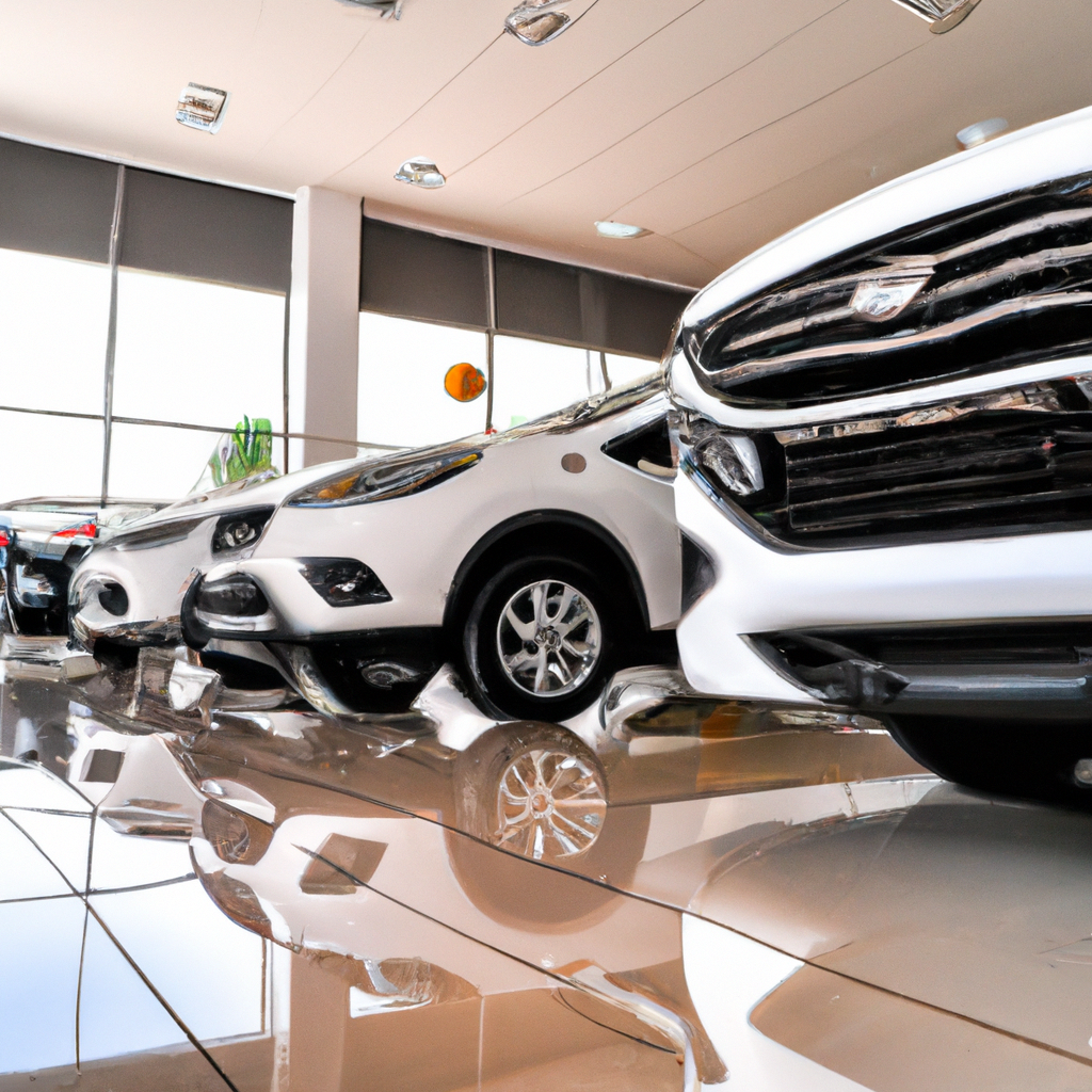 Showroom de carros de luxo com arquitetura moderna